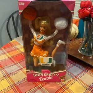 Barbie Cheerleader Doll with Orange and White Outfit